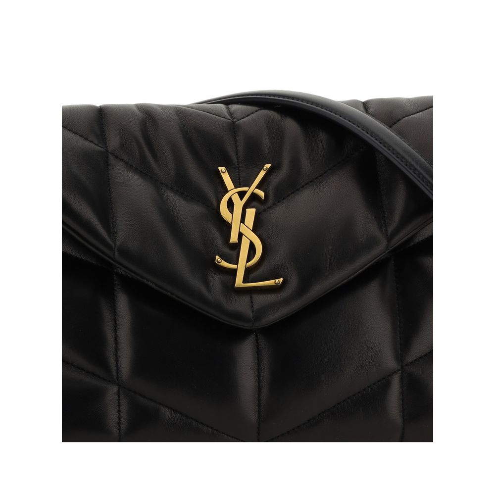 Sac bandoulière Saint Laurent en cuir d'agneau noir