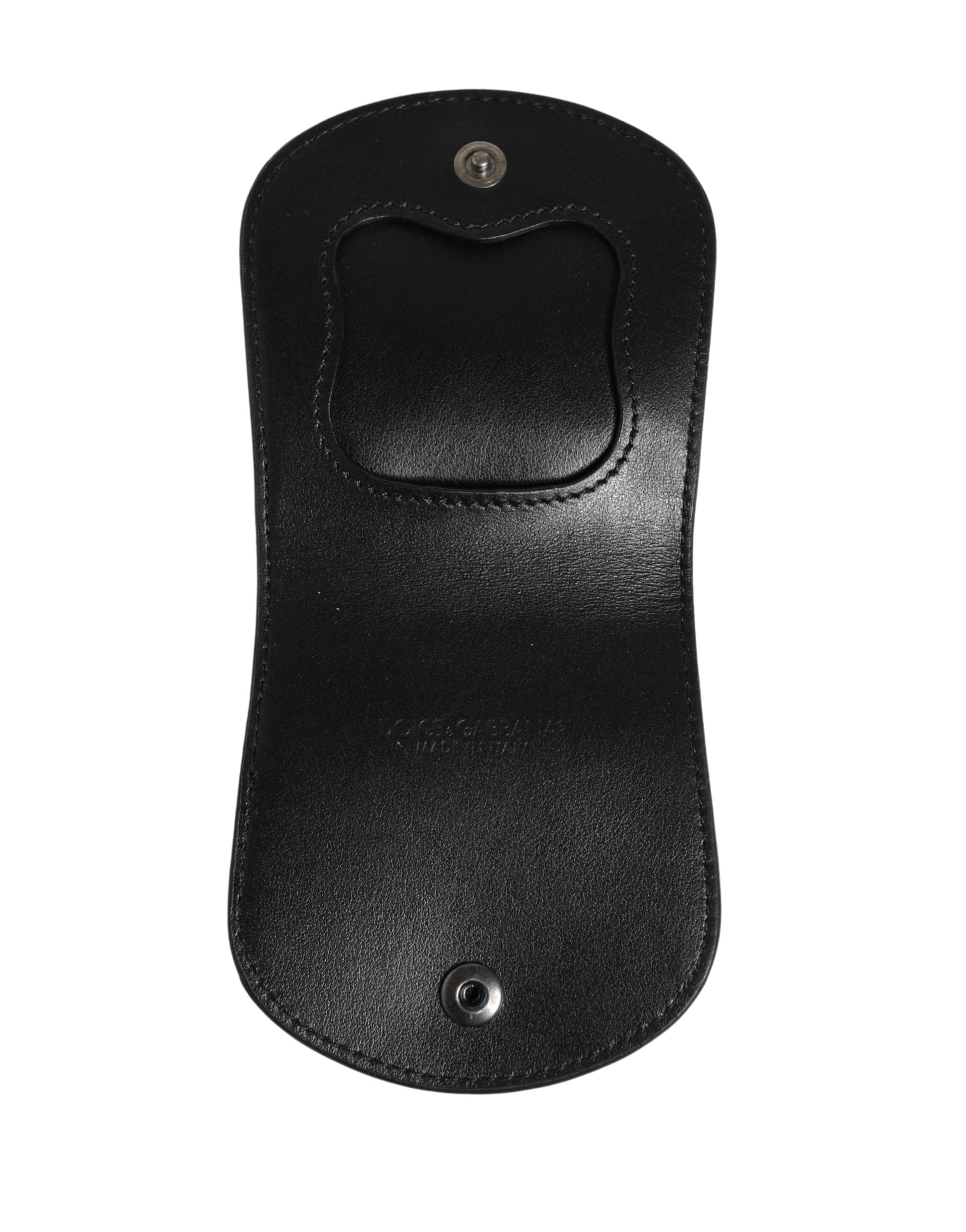 Dolce & Gabbana Schwarze Geldbörse aus exotischem Leder für Kondome