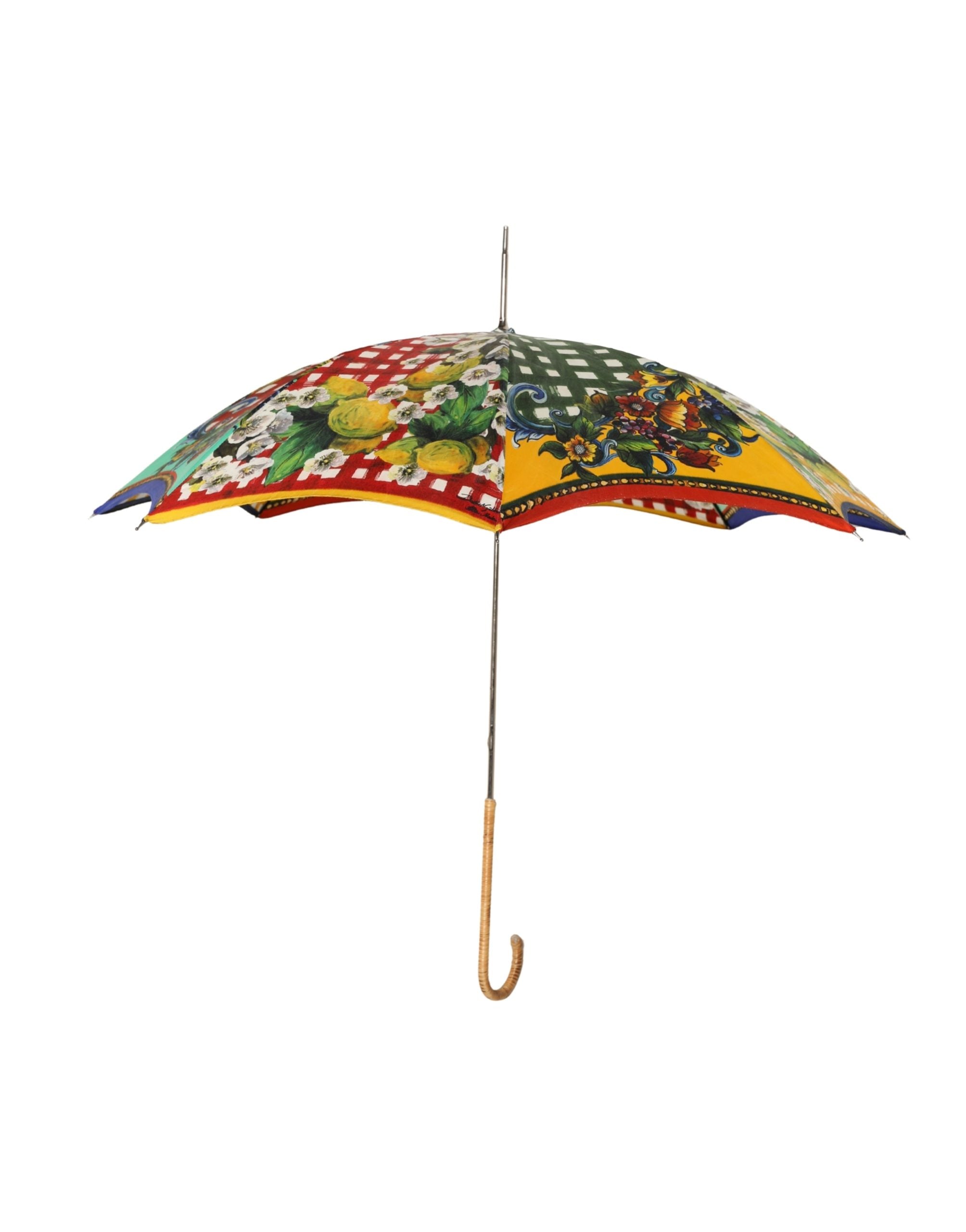 Parapluie pliant Dolce & Gabbana multicolore imprimé Carretto Siciliano