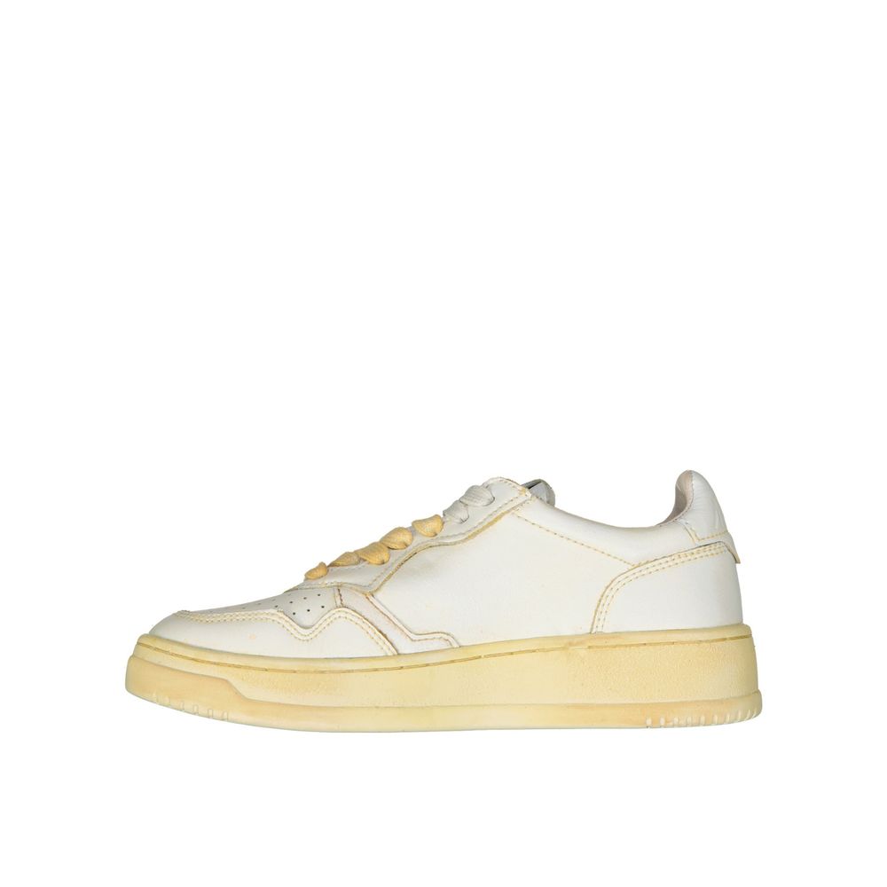 Autry White Leather Low Top Sneakers