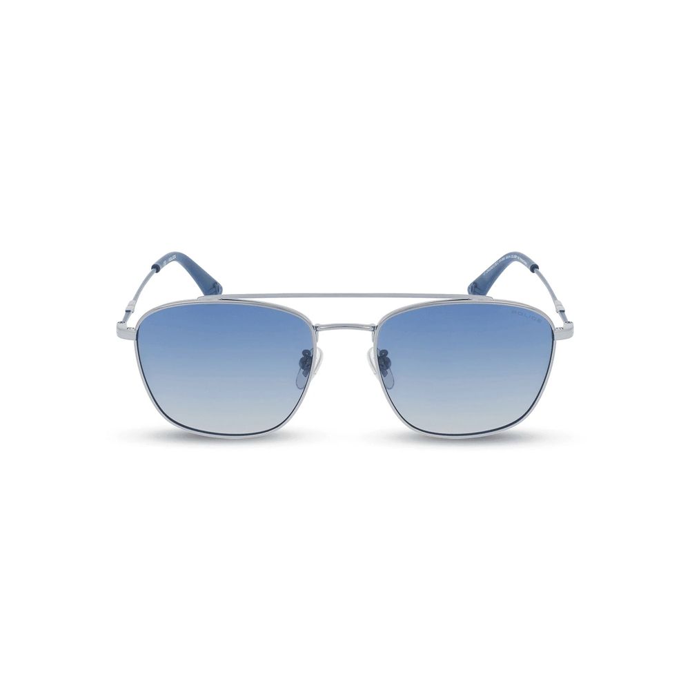 Police Gray Metal Sunglasses