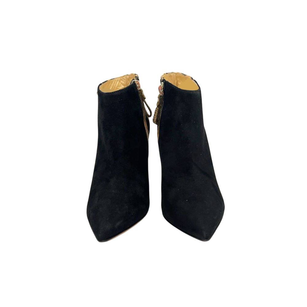 Borbonese Black Genuine Leather Women Boot