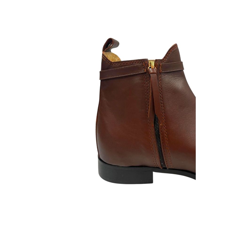 Borbonese Brown Genuine Leather Women Boot
