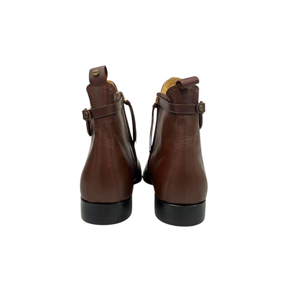 Borbonese Brown Genuine Leather Women Boot