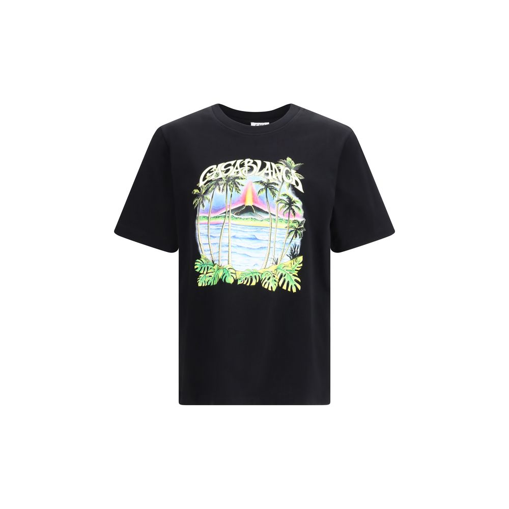 Casablanca Black Cotton T-Shirt