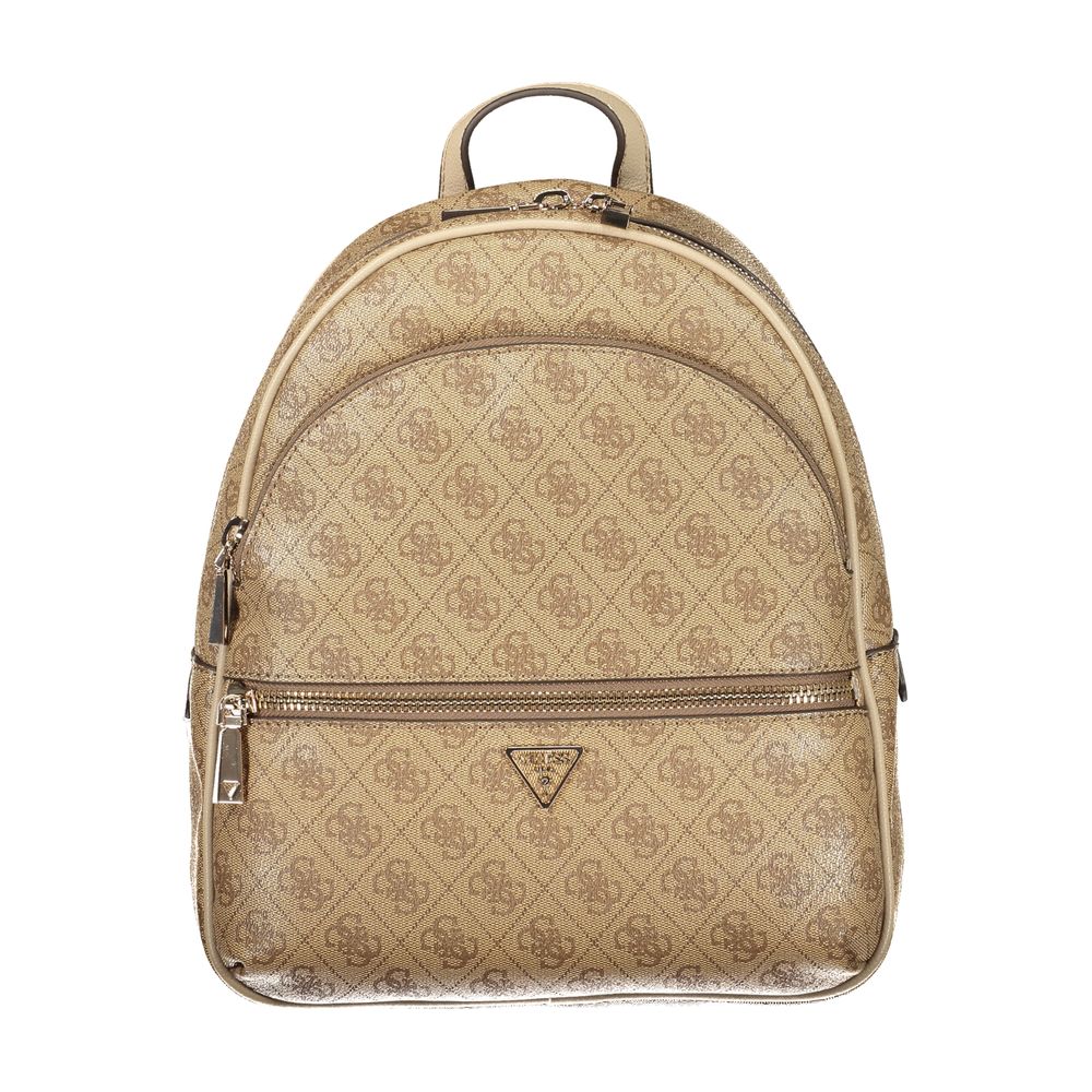 Guess Jeans Beige Polyurethane Women Backpack