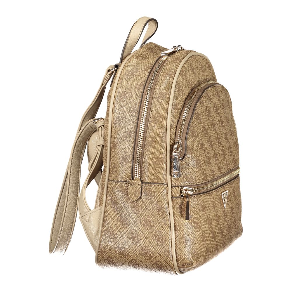 Guess Jeans Beige Polyurethane Women Backpack