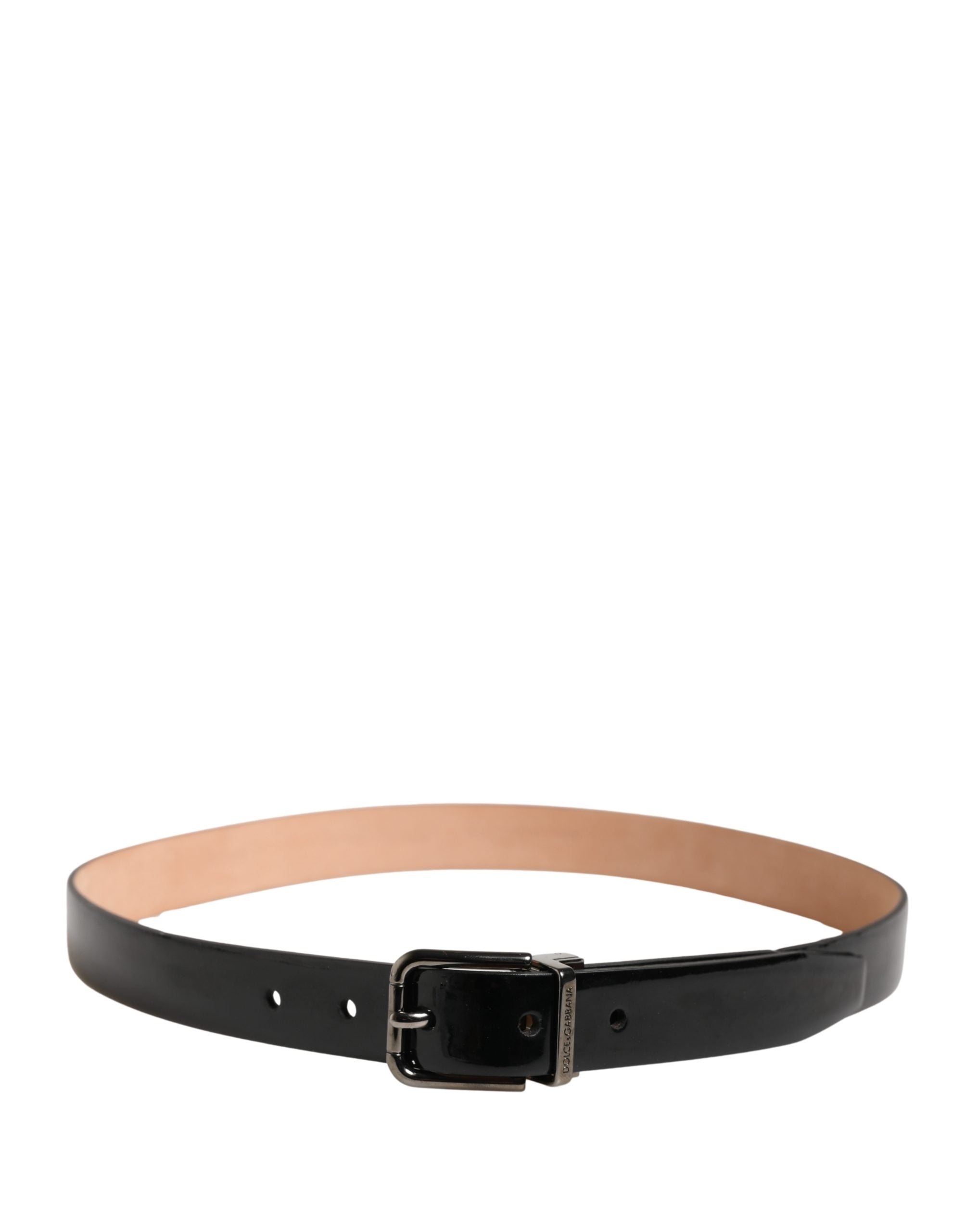 Ceinture Dolce & Gabbana pour homme en cuir noir avec boucle en métal
