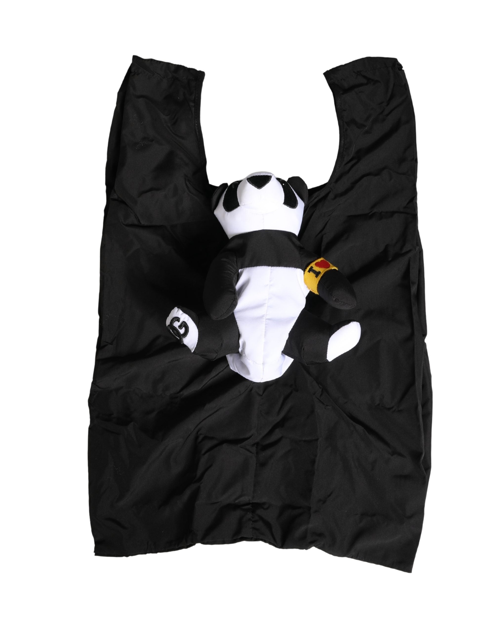 Dolce & Gabbana Homme Sac Cabas en Polyester Noir Motif Panda