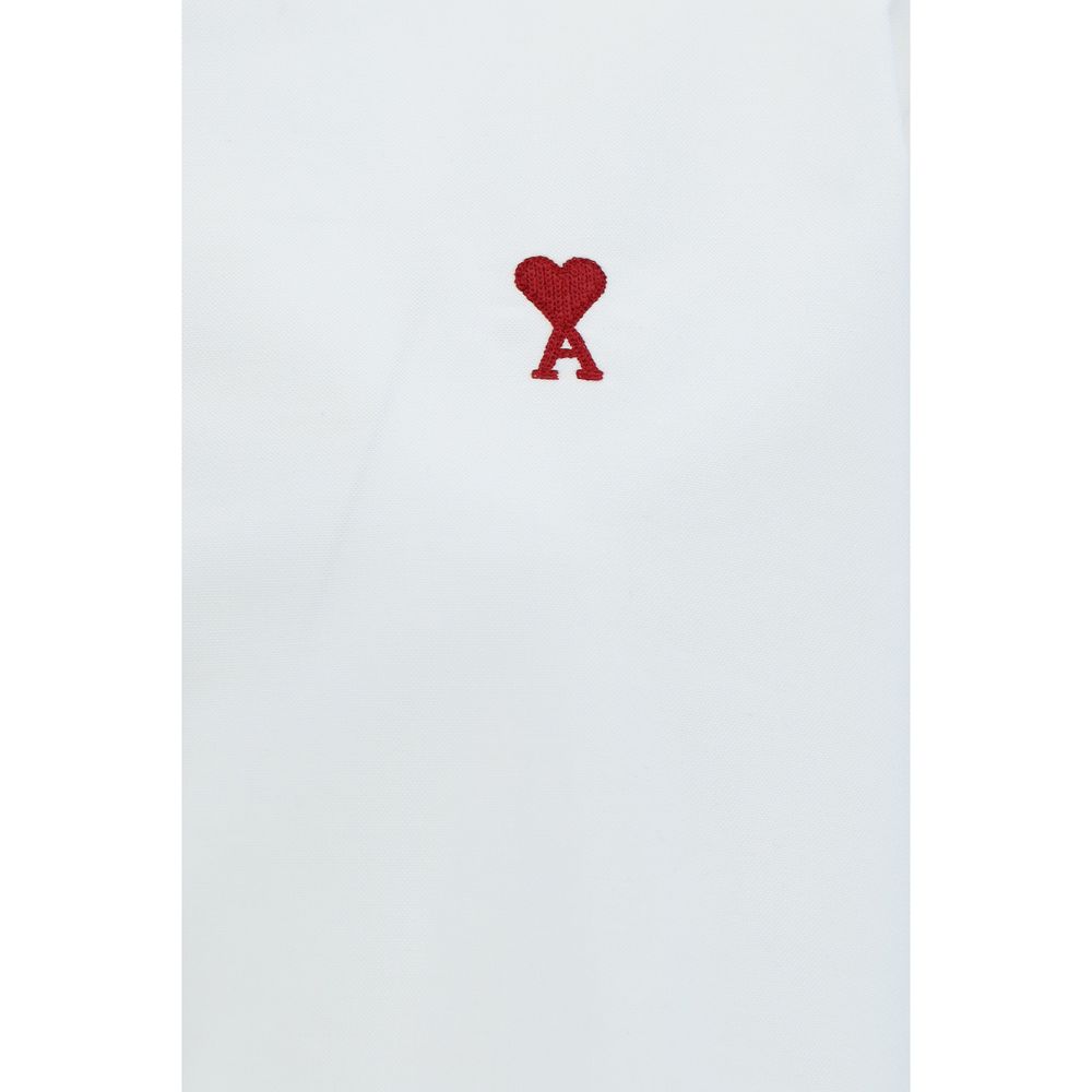 Ami Paris White Cotton Dress Shirt