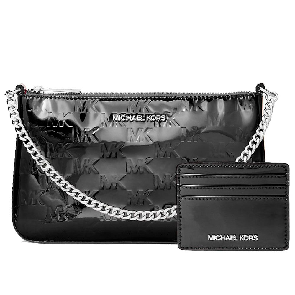 Michael Kors Clutch Bag aus schwarzem Canvas
