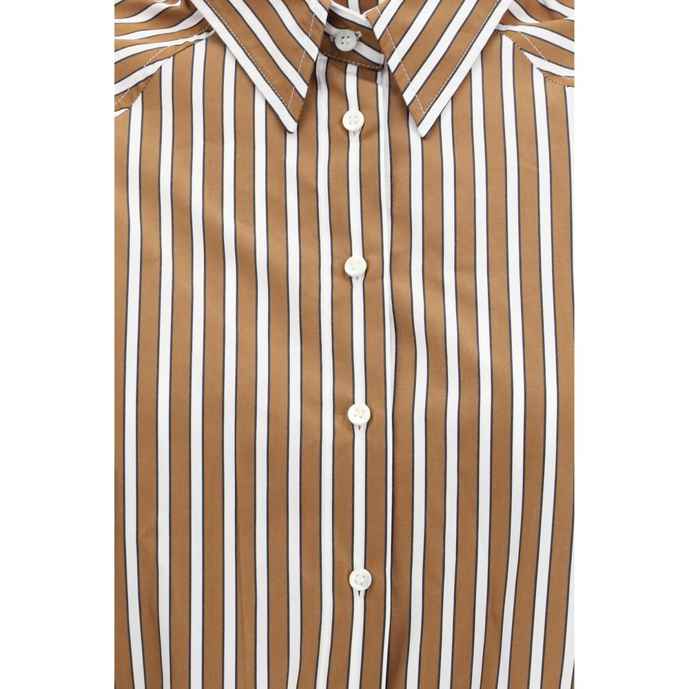 Brunello Cucinelli Brown Cotton Pattern Shirt