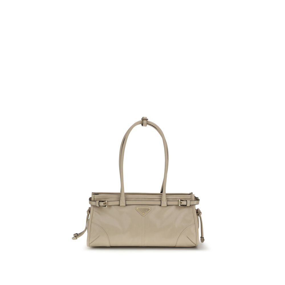 Prada Beige Calf Leather Bos Taurus Shoulder Bag