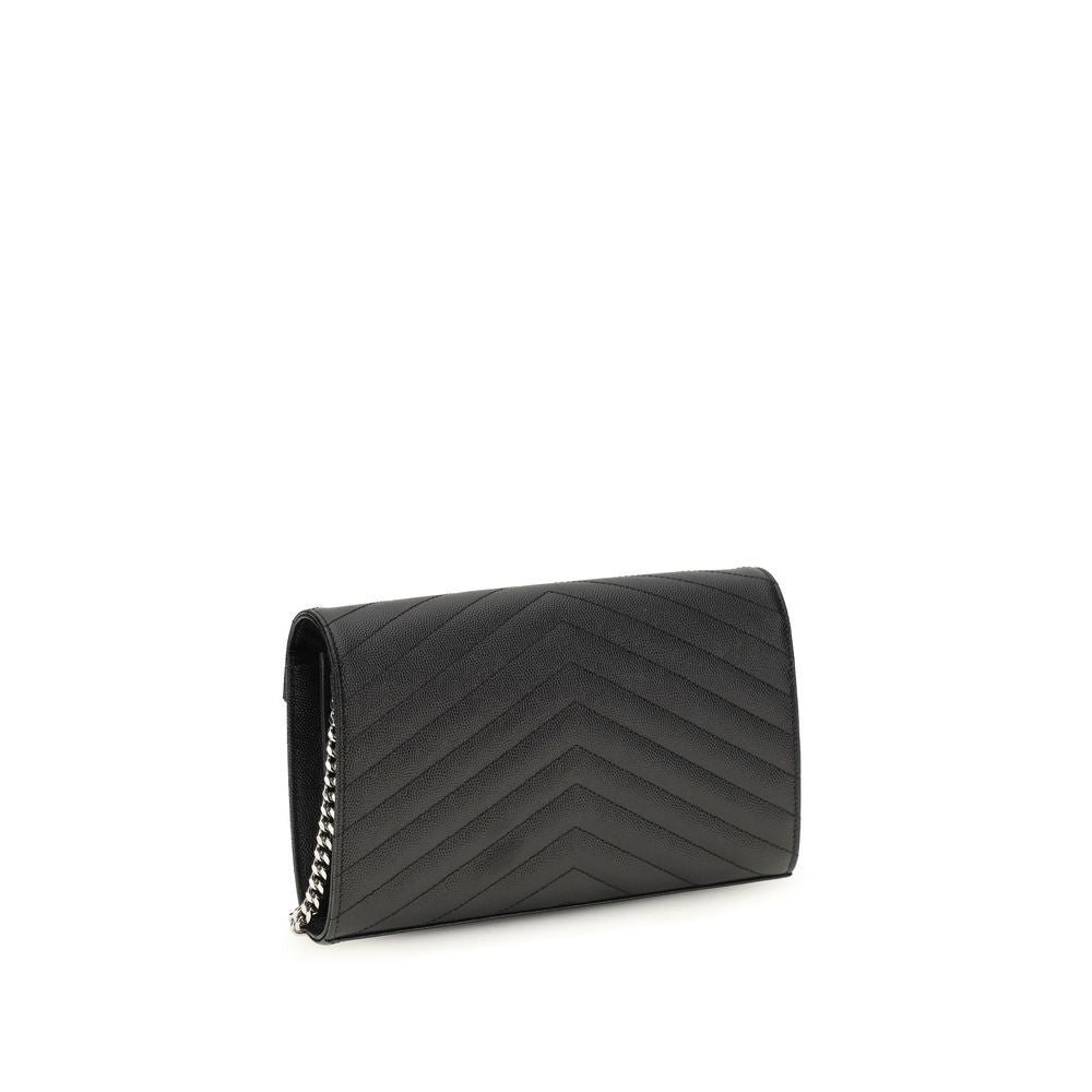 Saint Laurent Black Calf Leather Bos Taurus Wallet