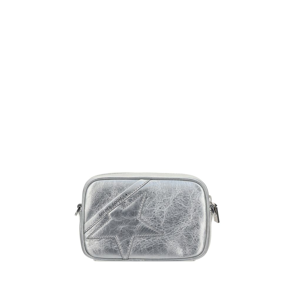 Golden Goose Gray Calf Leather Bos Taurus Shoulder Bag