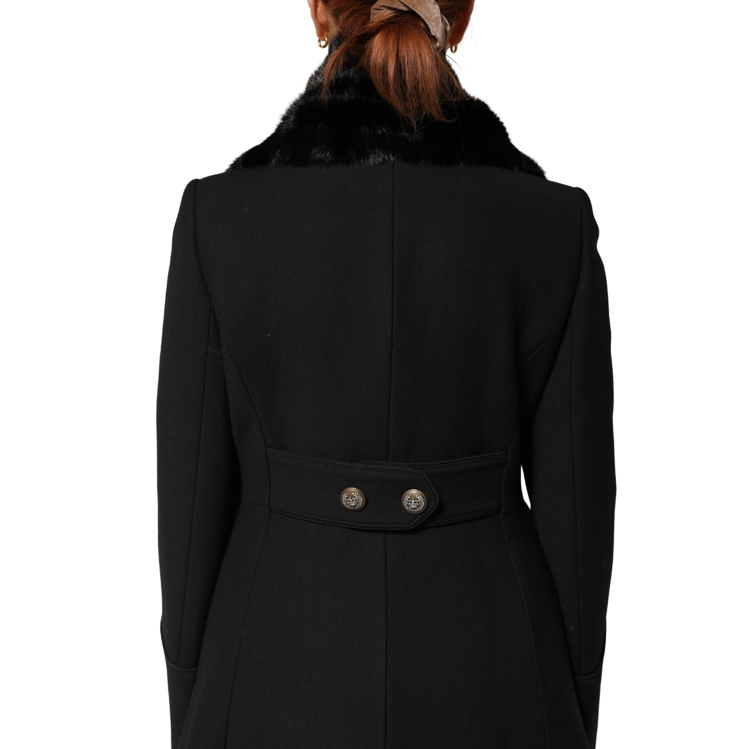 Dolce & Gabbana schwarzer Pelzschal, Halswärmer, Kragen, Schal