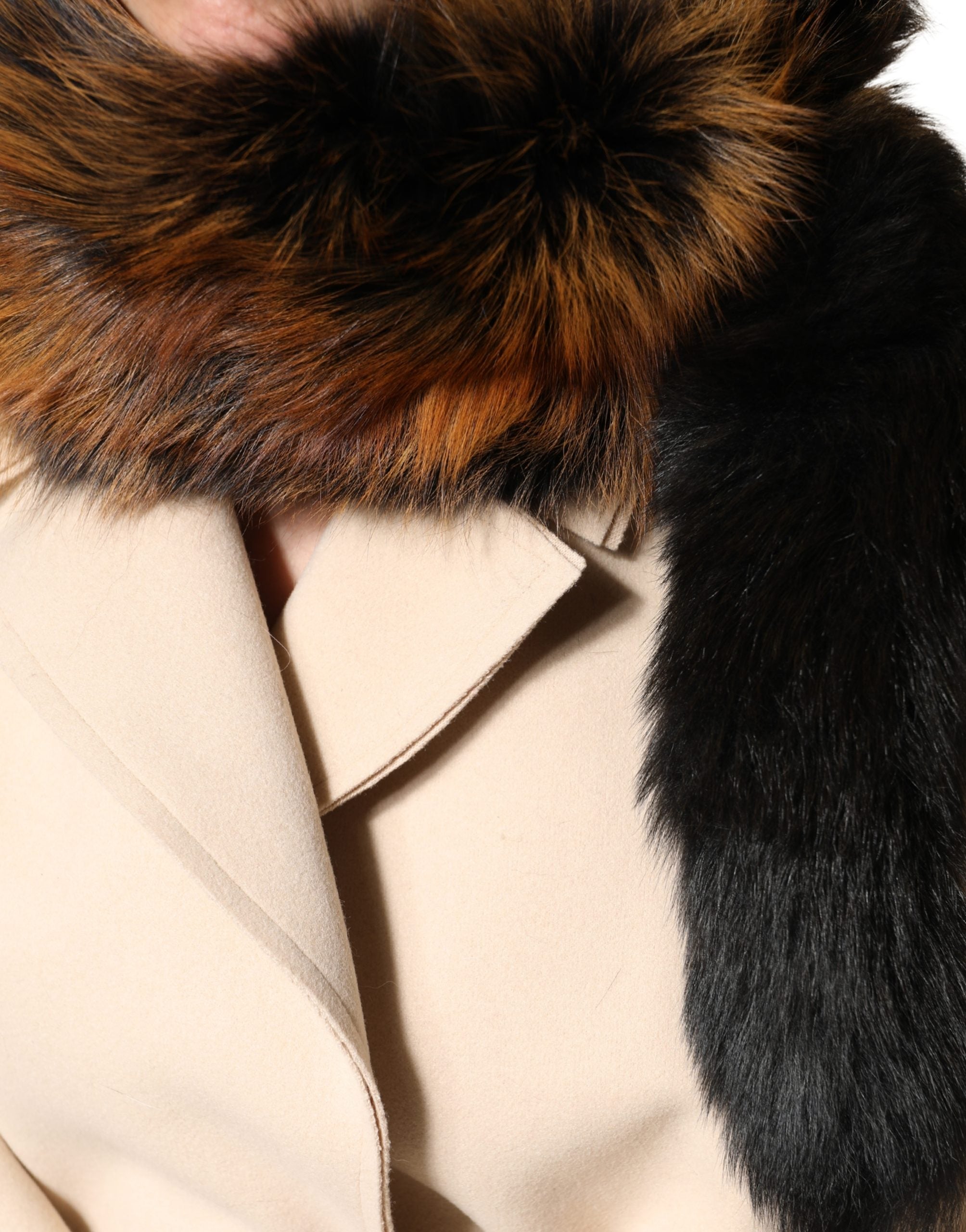 Dolce & Gabbana Brauner Rotfuchs-Pelz-Nackenwärmer Winterschal