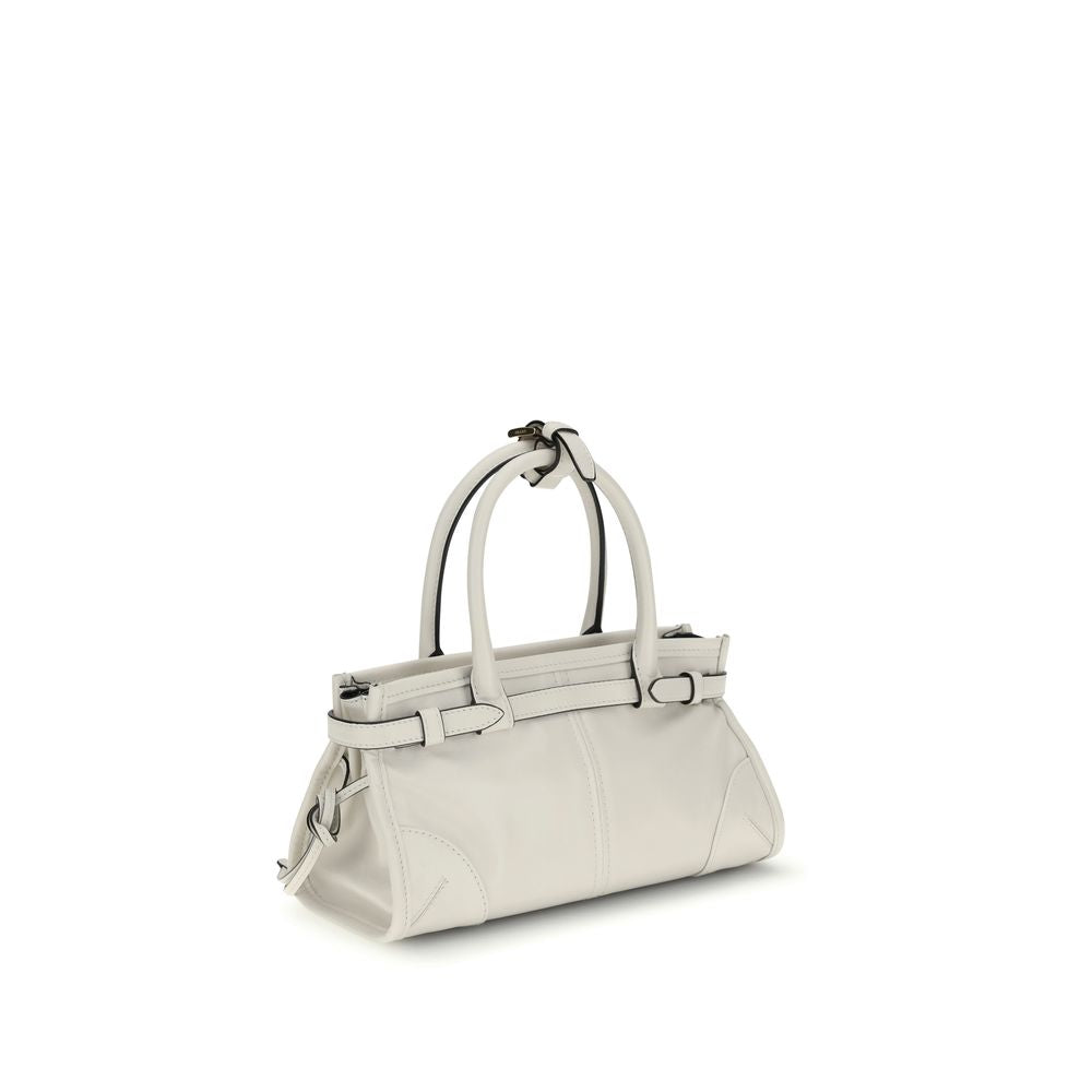 Prada White Calf Leather Bos Taurus Handbag