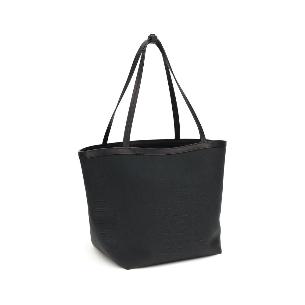 The Row Black Cotton Shoulder Bag
