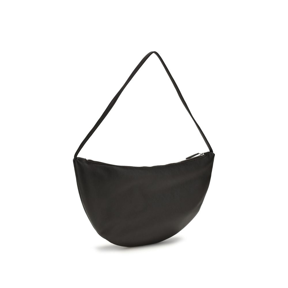 The Row Black Calf Leather Bos Taurus Shoulder Bag