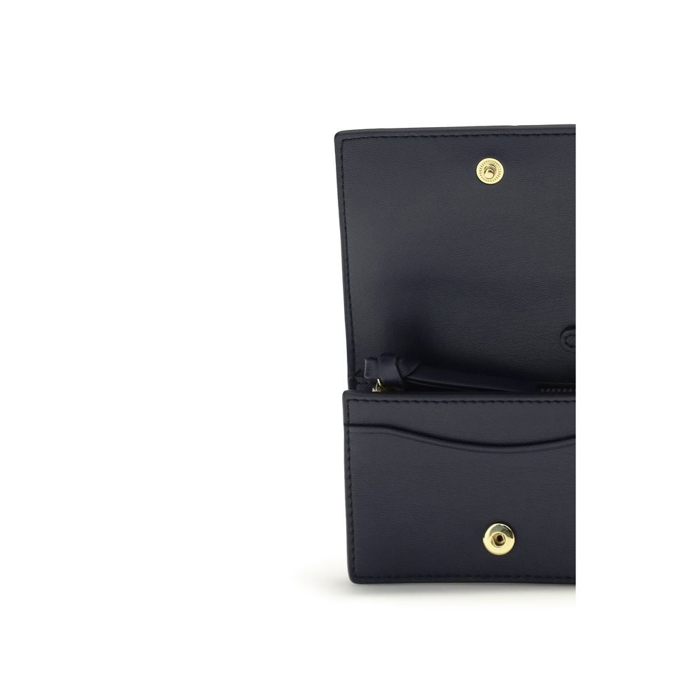 Portefeuille Ganni noir en cuir recyclé