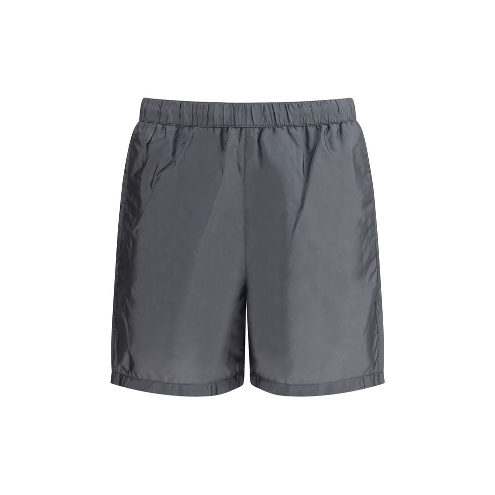 Prada Gray Recycled Polyamide Short And Mini Shorts