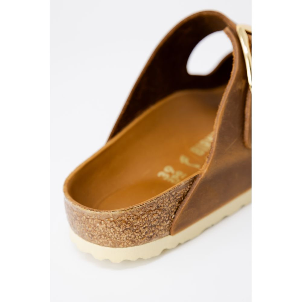 Birkenstock Brown Leather Slippers