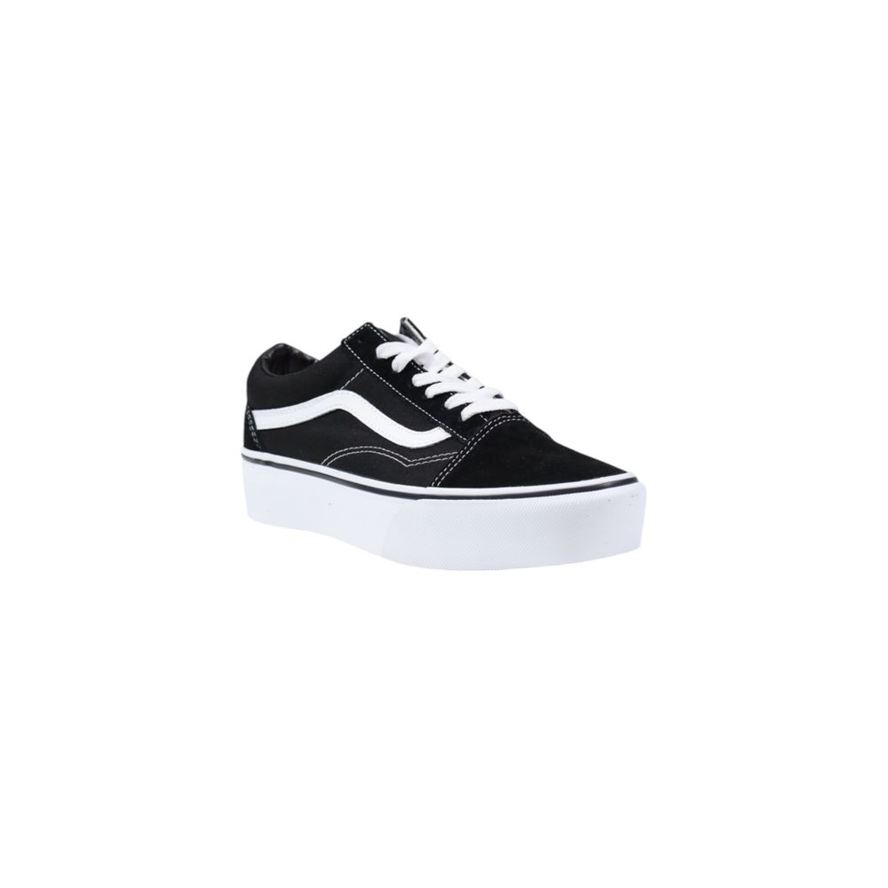 Vans Black And White Fabric Platform Sneakers