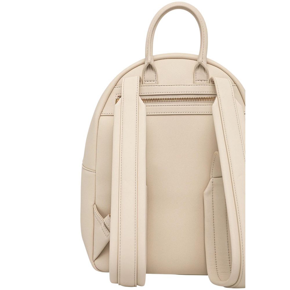 Love Moschino Beigefarbener Rucksack aus Polyethylen