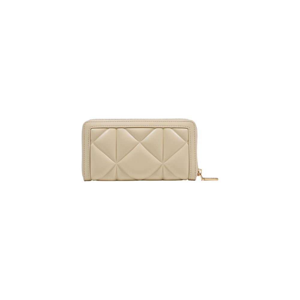 Love Moschino Creme Geldbörse aus Kunstleder