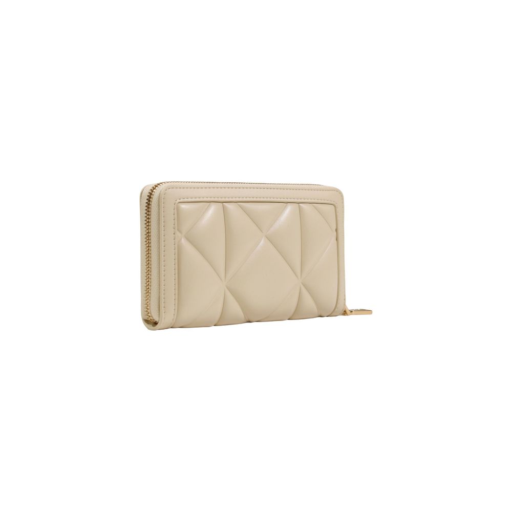 Love Moschino Creme Geldbörse aus Kunstleder