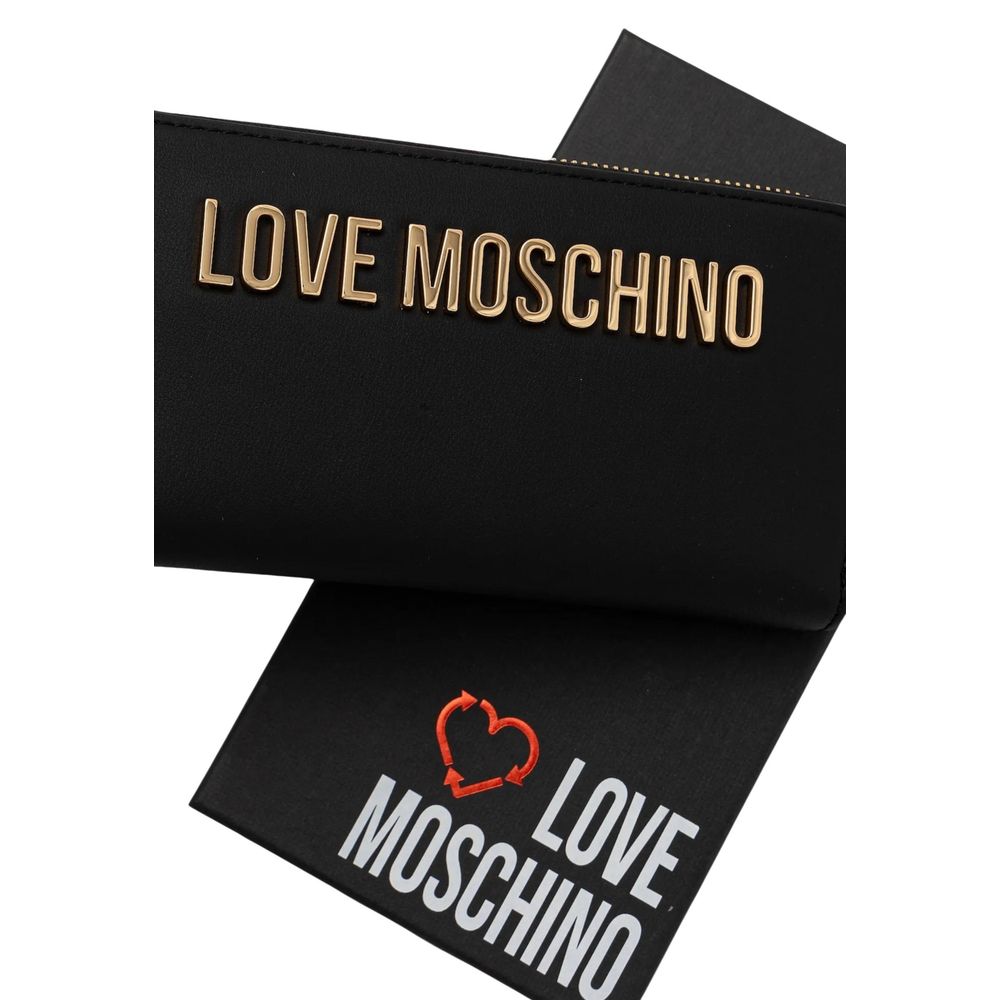 Love Moschino Geldbörse aus schwarzem Polyethylen