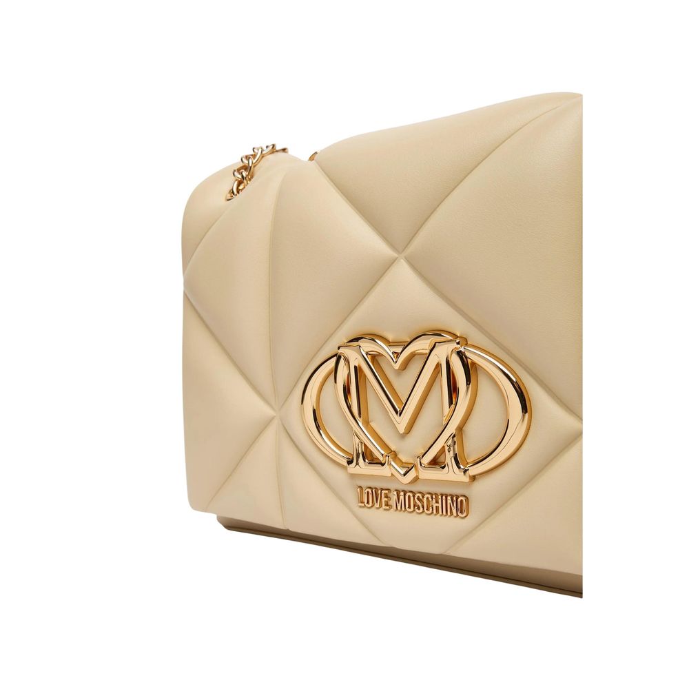 Love Moschino Beige Artificial Leather Handbag