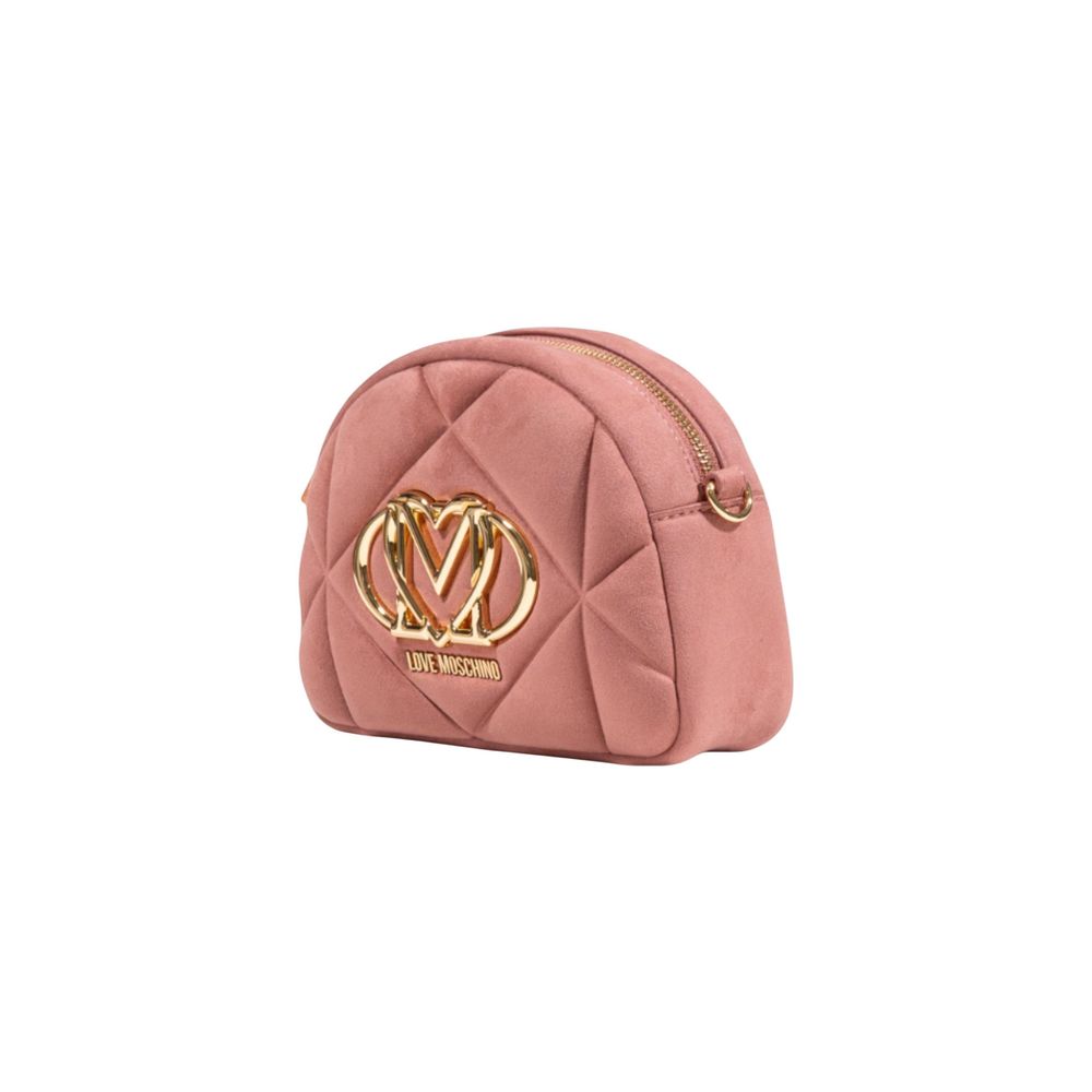 Love Moschino Handtasche aus rosa Wildleder