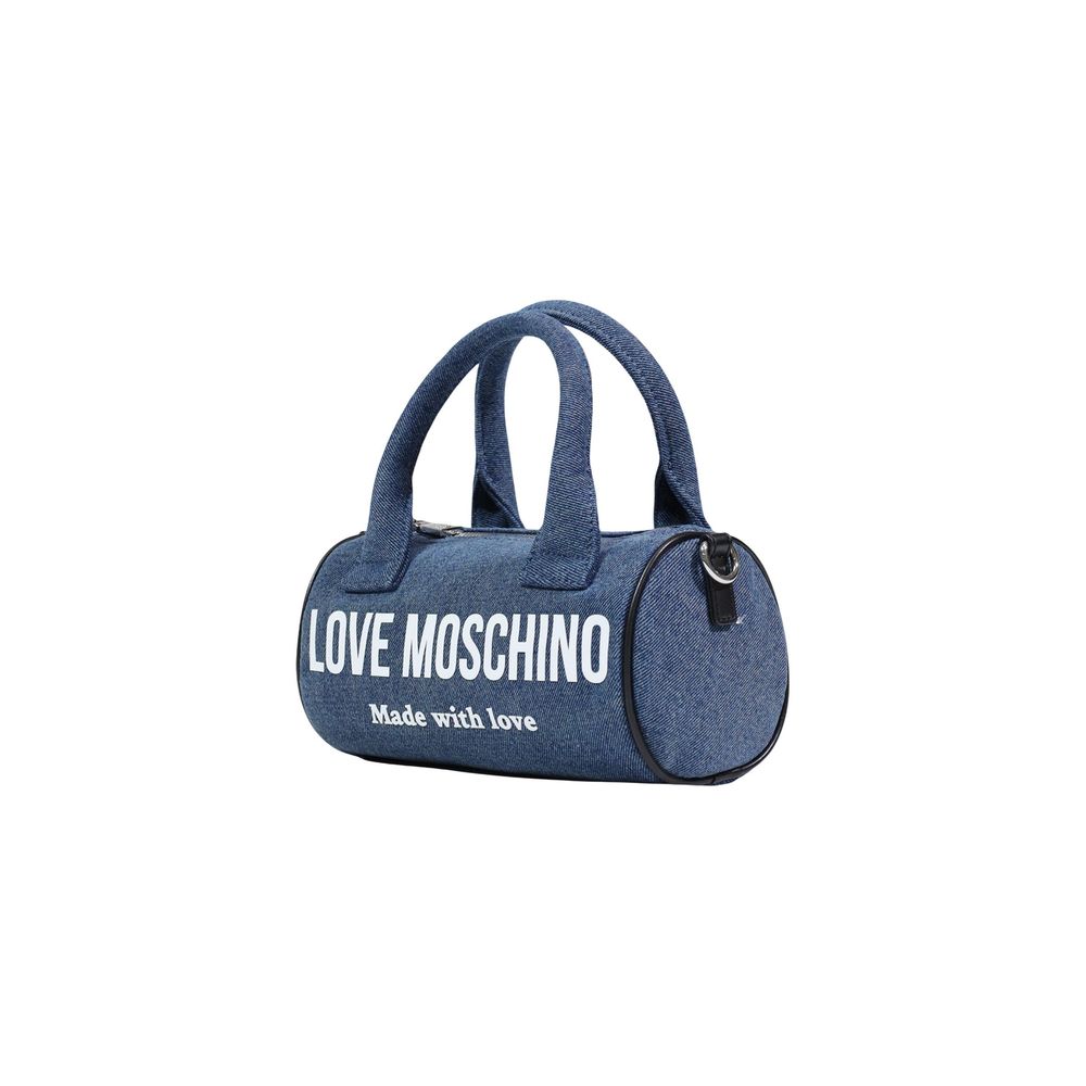 Love Moschino Blue Cotton Handbag