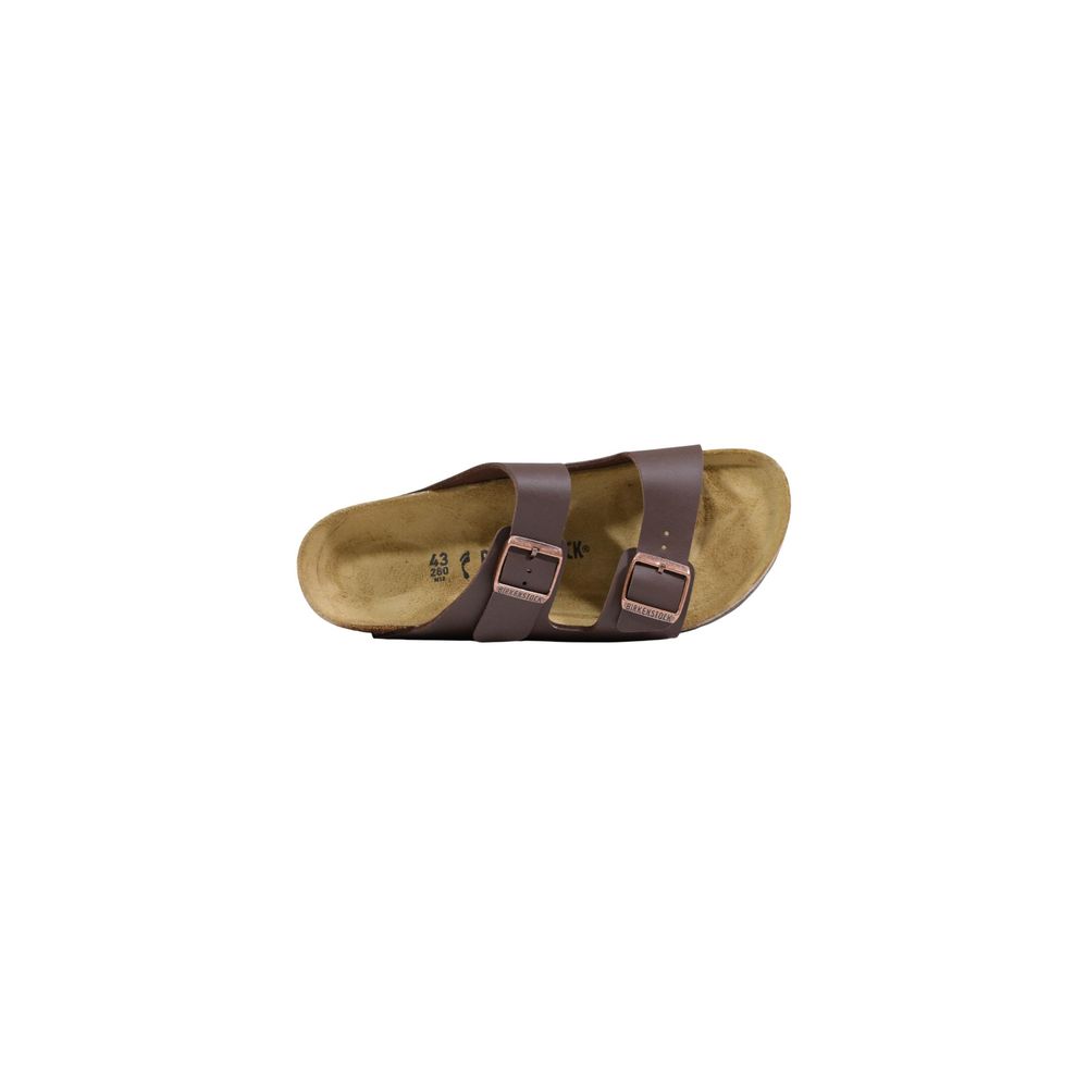 Birkenstock braune flache Sandalen aus Synthetik