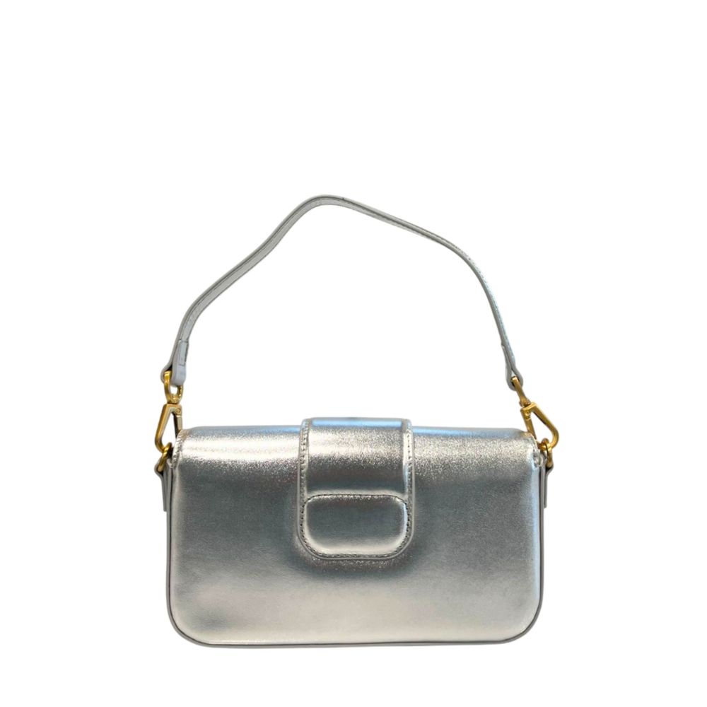 Twinset silberne PU-Damen-Umhängetasche