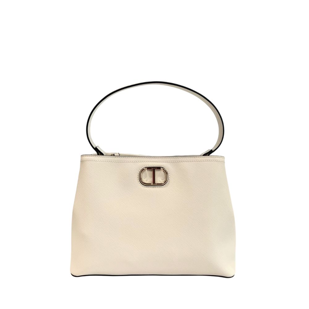 Twinset Weiße PU Damen Handtasche