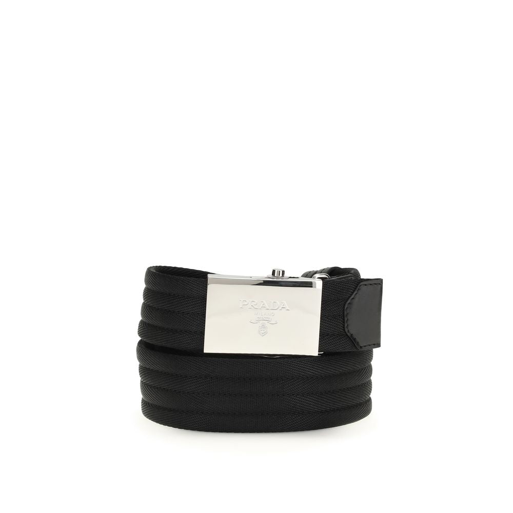 Prada Black Polyester Thin Belt