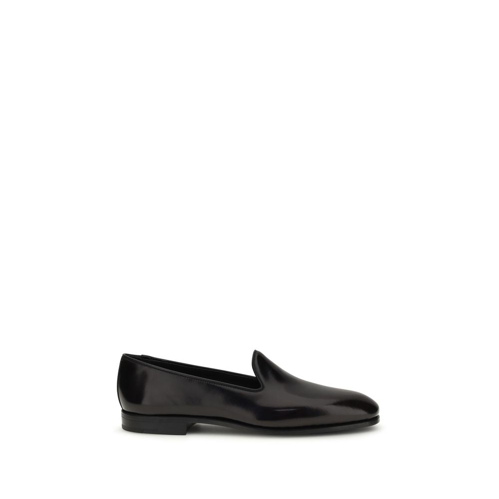 Church's Black Calf Leather Bos Taurus Slip-On Loafers