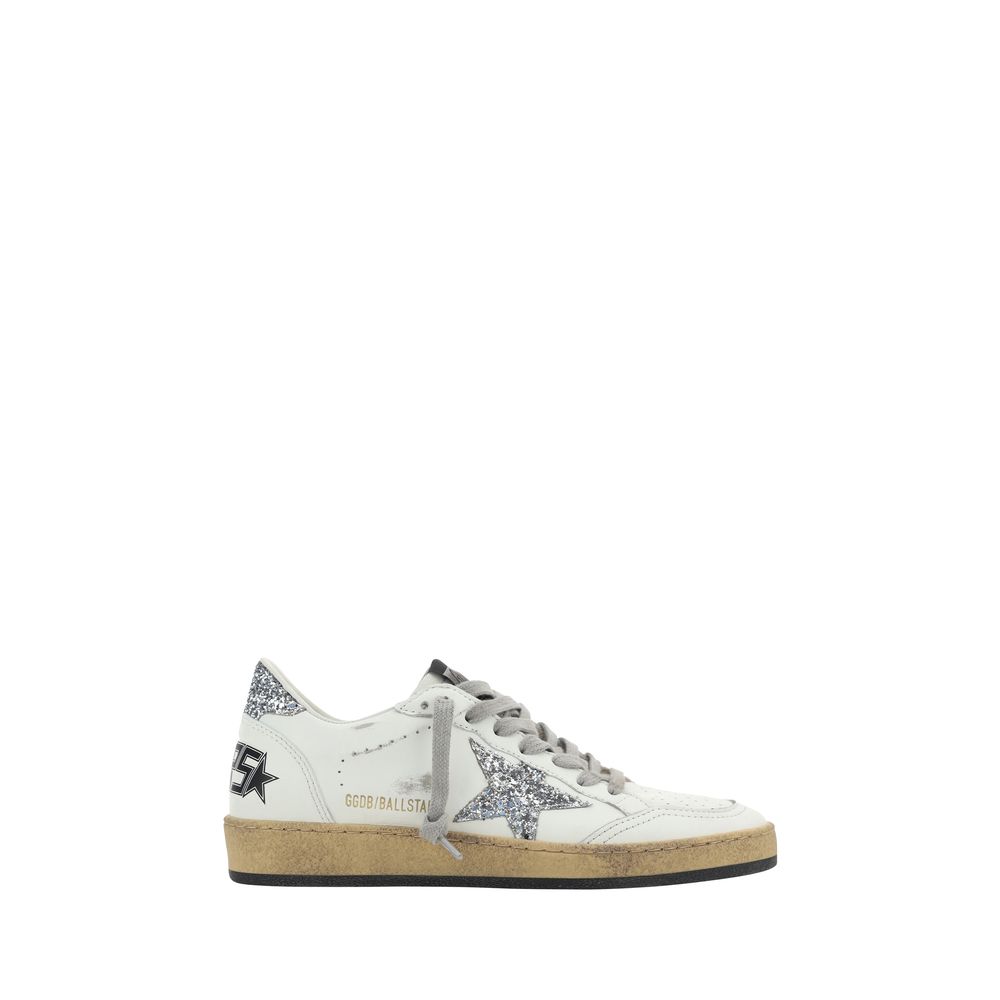 Golden Goose White Goatskin Low Top Sneakers