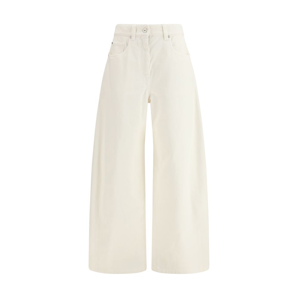 Brunello Cucinelli Beige Cotton Pants