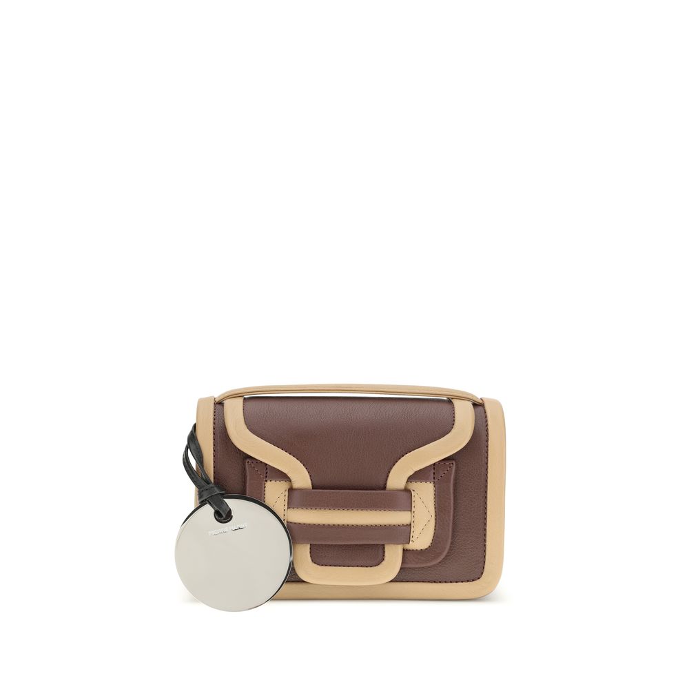 Pierre Hardy Brown Calf Leather Bos Taurus Shoulder Bag