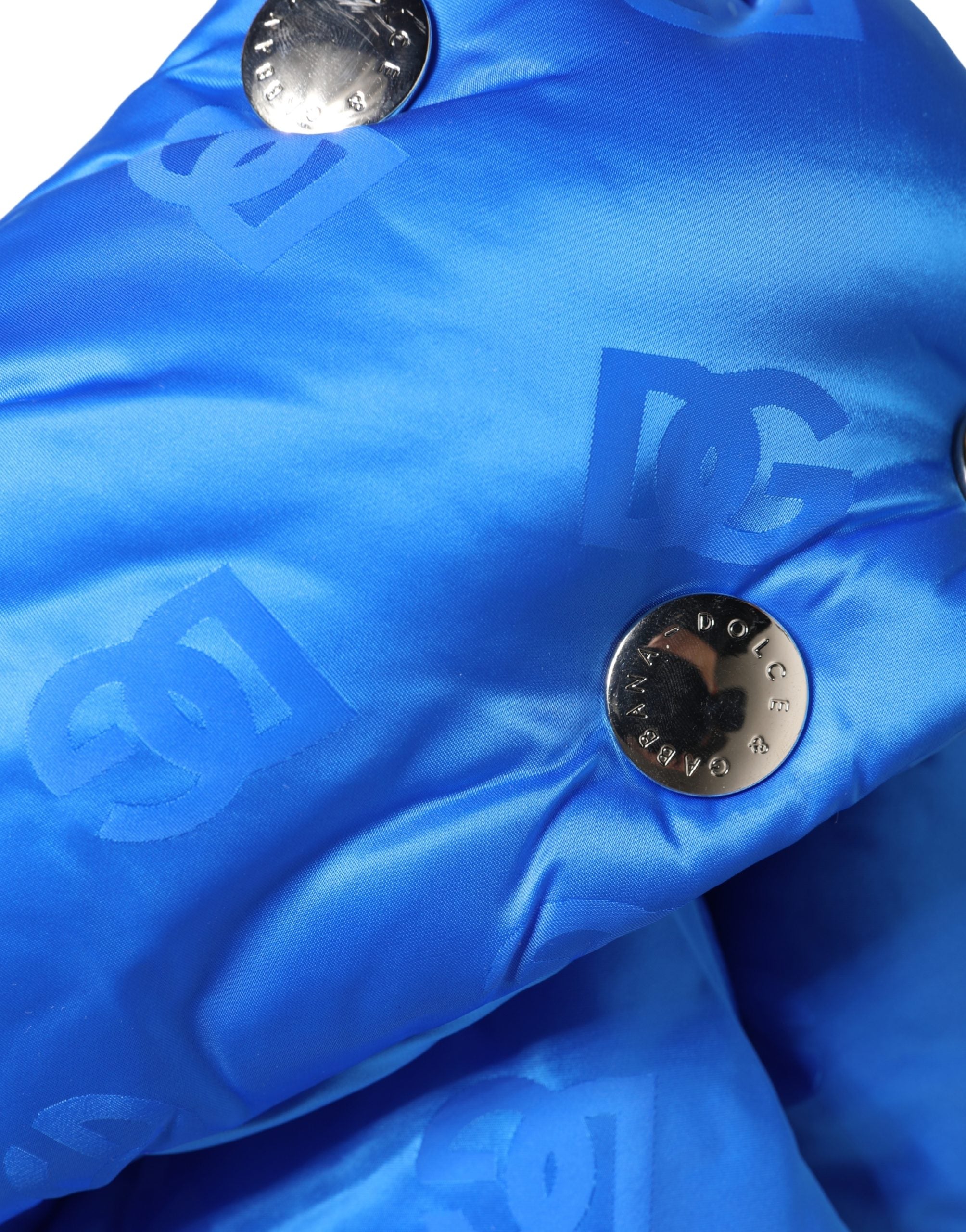 Dolce & Gabbana Men Blue Logo Print Whole Head Wrap Capello Hat