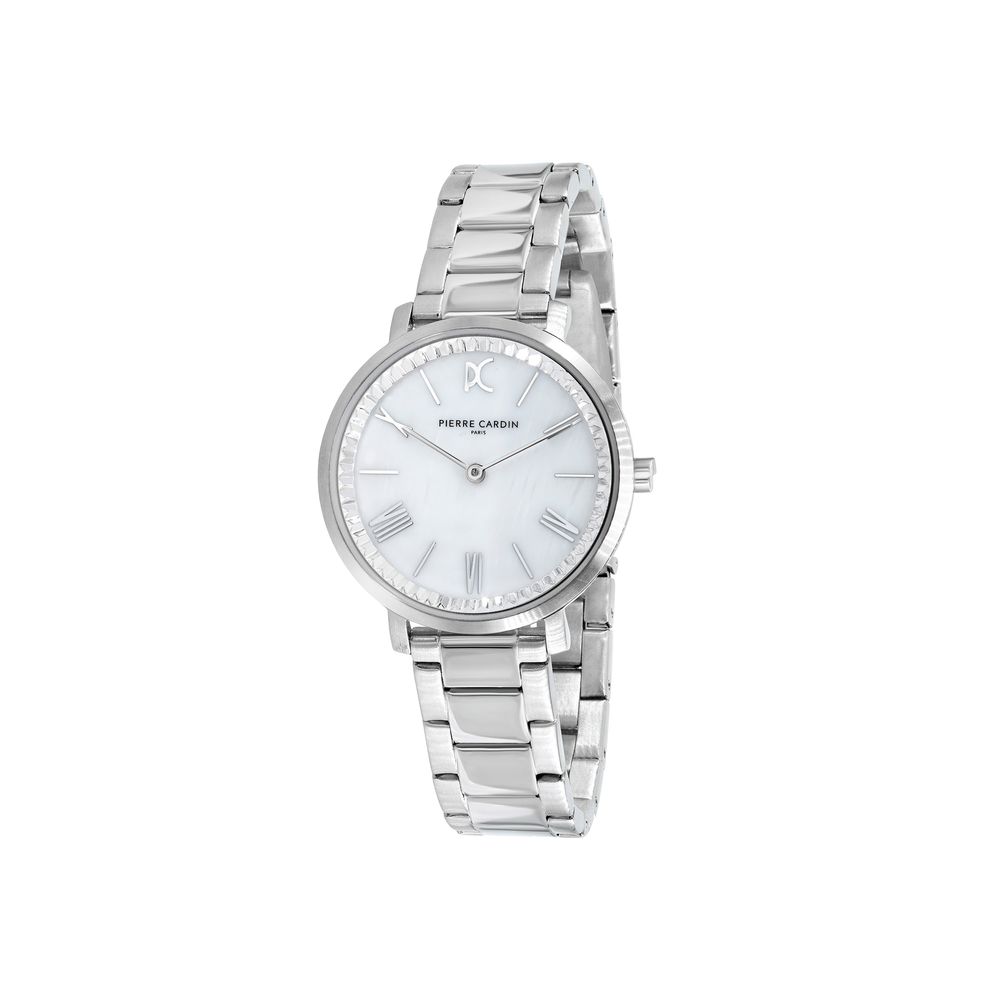 Montre habillée Pierre Cardin grise en acier inoxydable