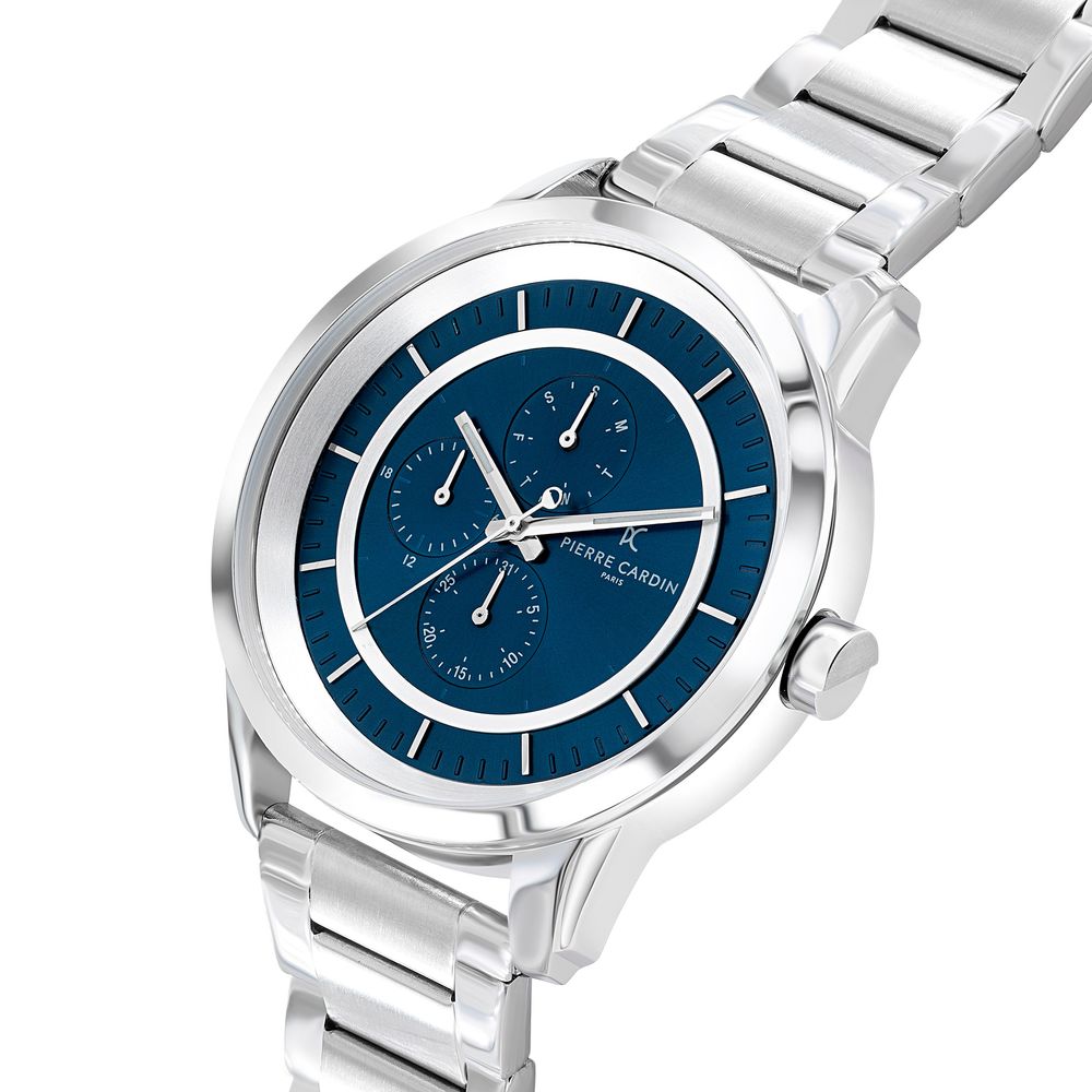 Montre habillée Pierre Cardin grise en acier inoxydable