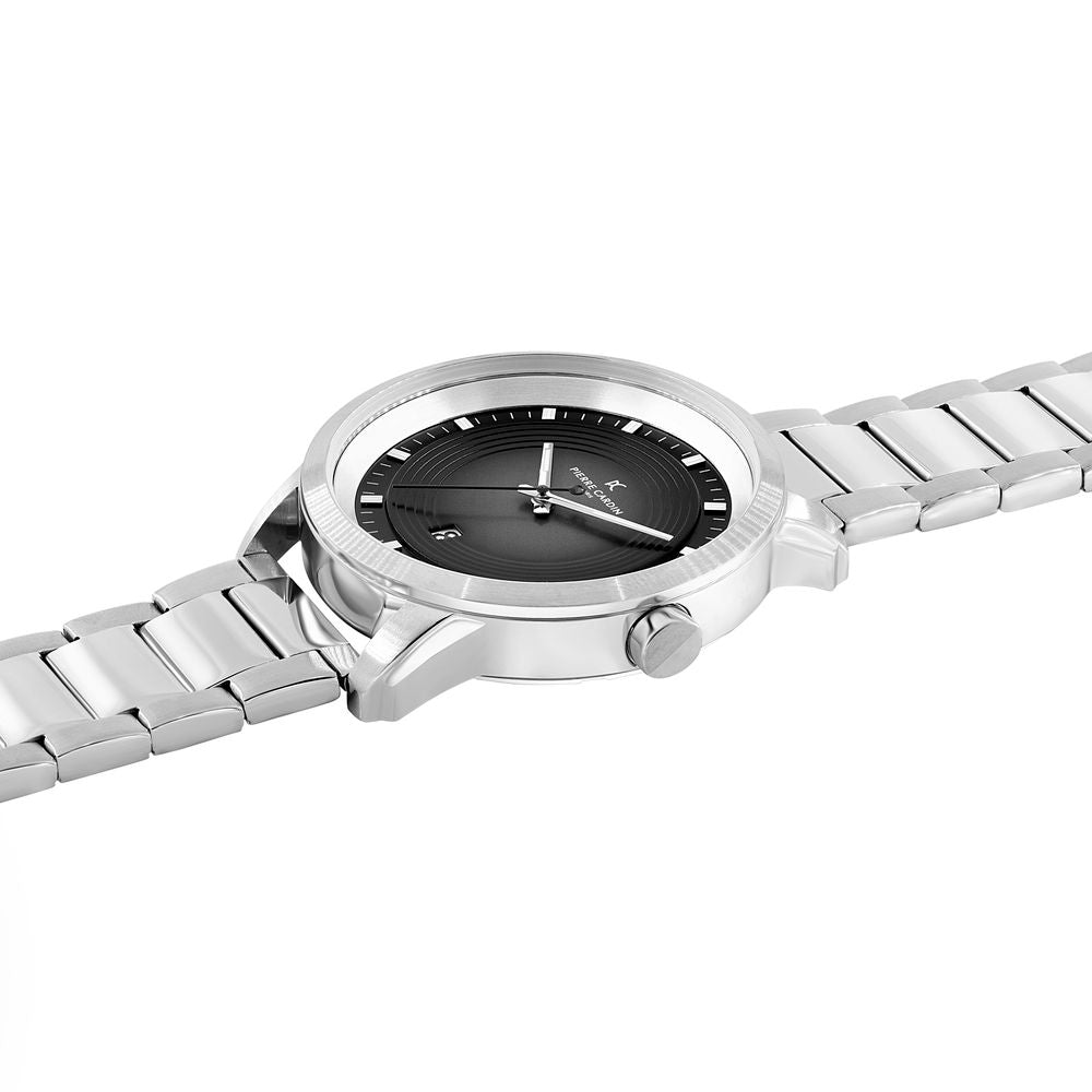 Montre habillée Pierre Cardin grise en acier inoxydable