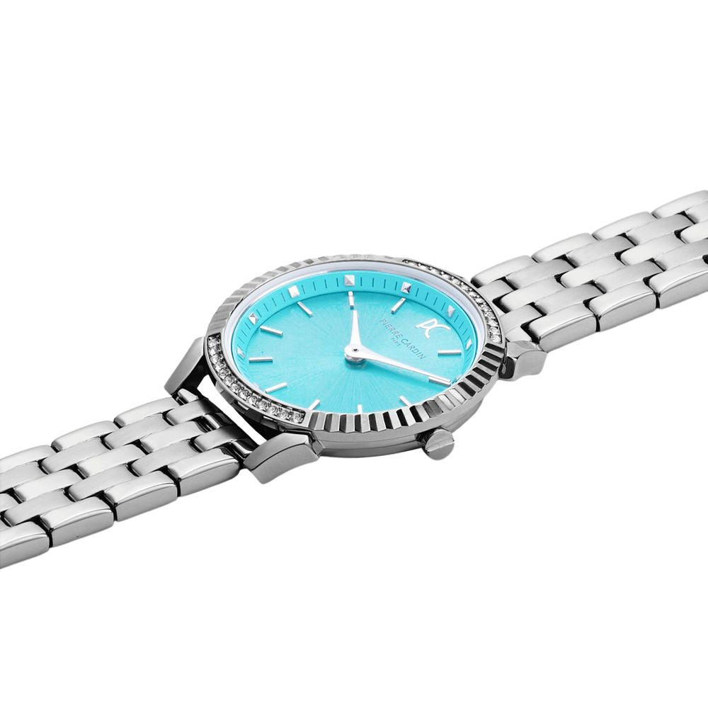 Pierre Cardin Armbanduhr aus grauem Edelstahl