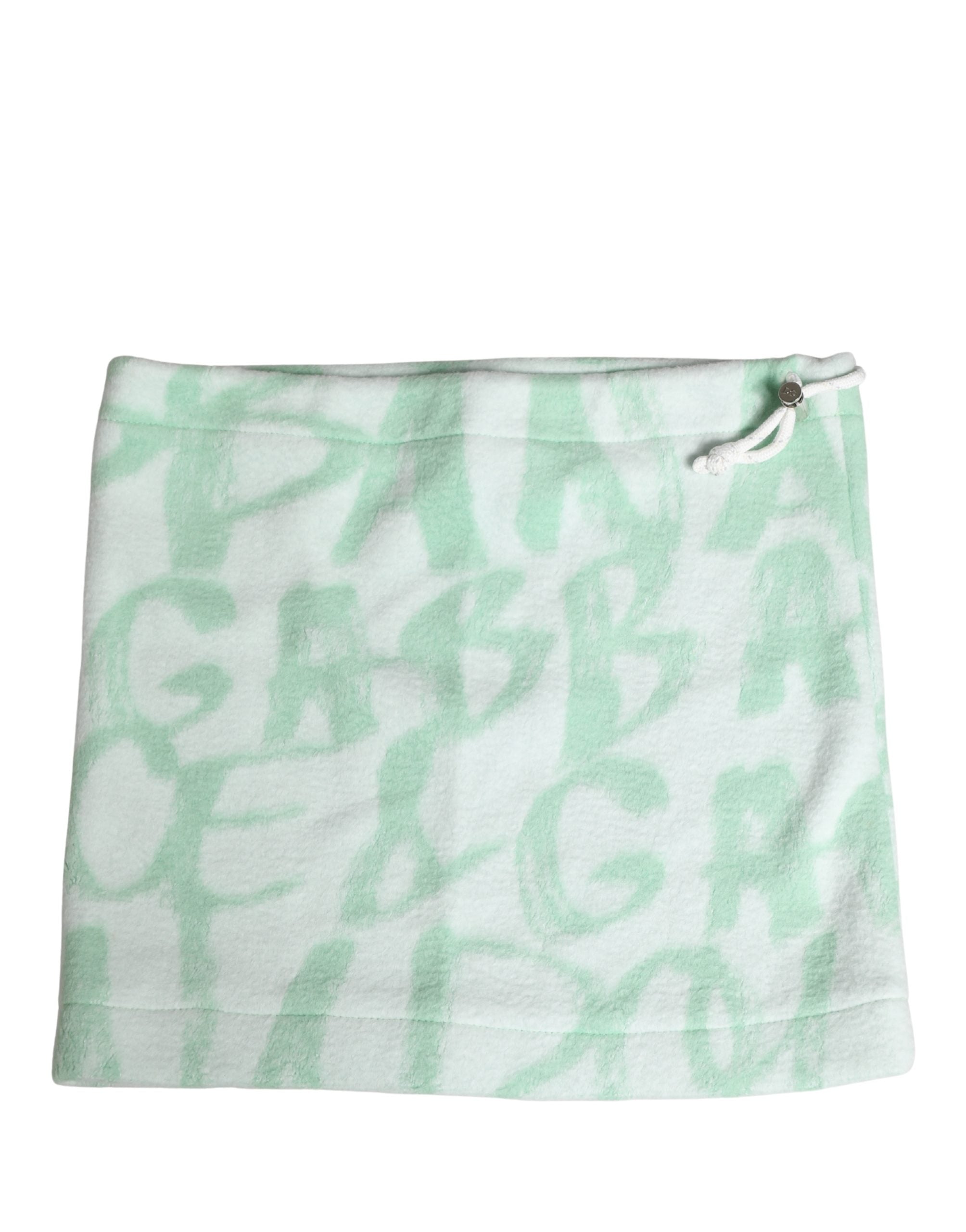 Dolce & Gabbana Men White Logo Print Nylon Neck Warmer Hat