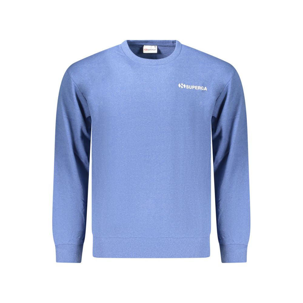Superga Azzurro Cotton Men Sweatshirt